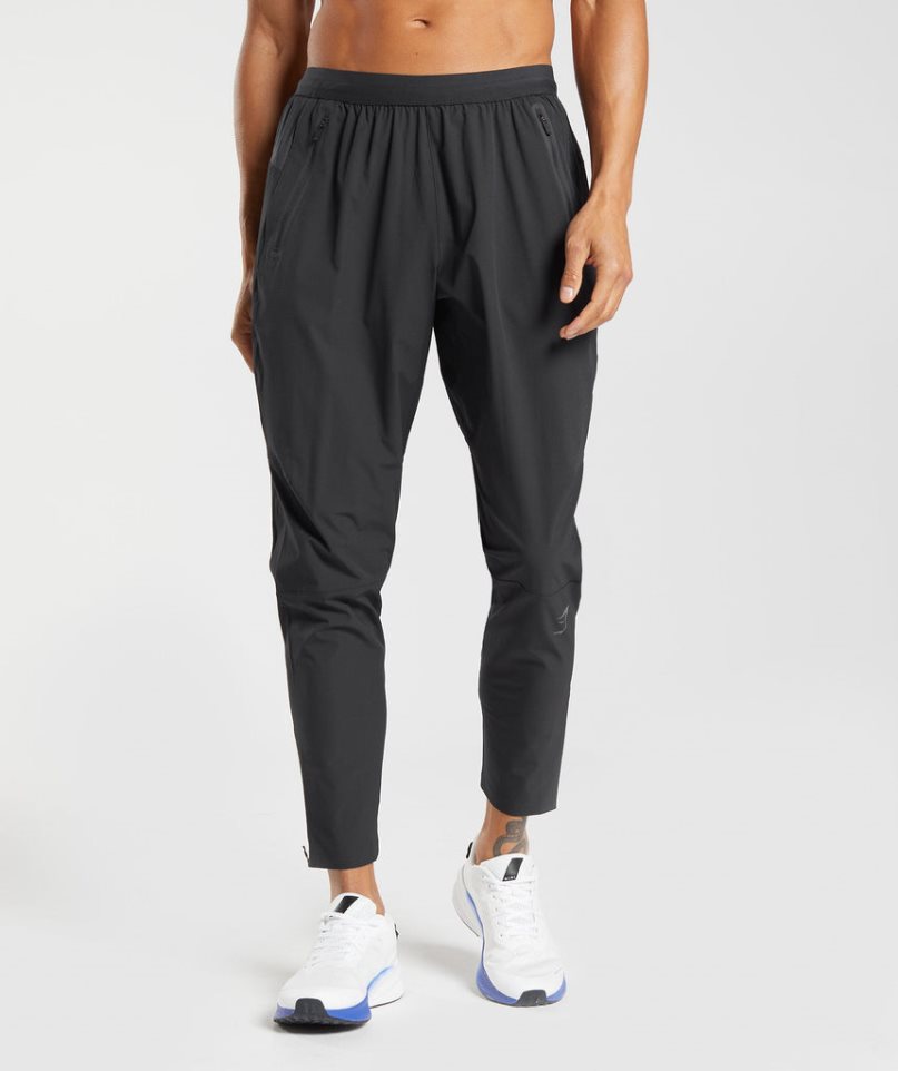 Men\'s Gymshark Hybrid Woven Jogger Black | NZ 6OMFHR